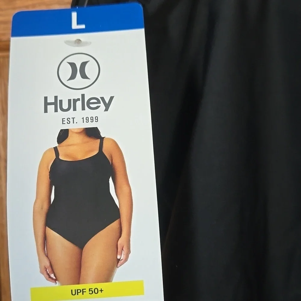 Hurley NWT Black Women's One Piece Swimsuit